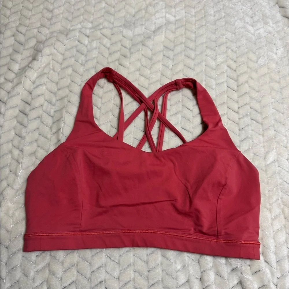 Lululemon Free To Be Serene Bra Long Line Watermelon Red